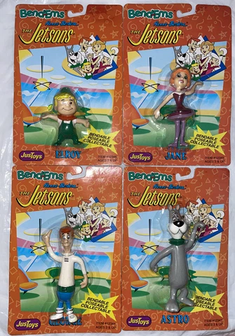 JETSONS GEORGE, JANE, ELROY, ASTRO BEND-EMS FIGURES 1992 MOC Cover
