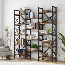 Etagere Large Open Bookshelf Vintage Industrial Display Shelves for Home Office