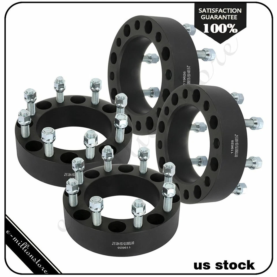 4 pcs 2" 8x170 14x1.5 studs wheel spacers for Ford F-250 Super Duty - Image 1 of 4
