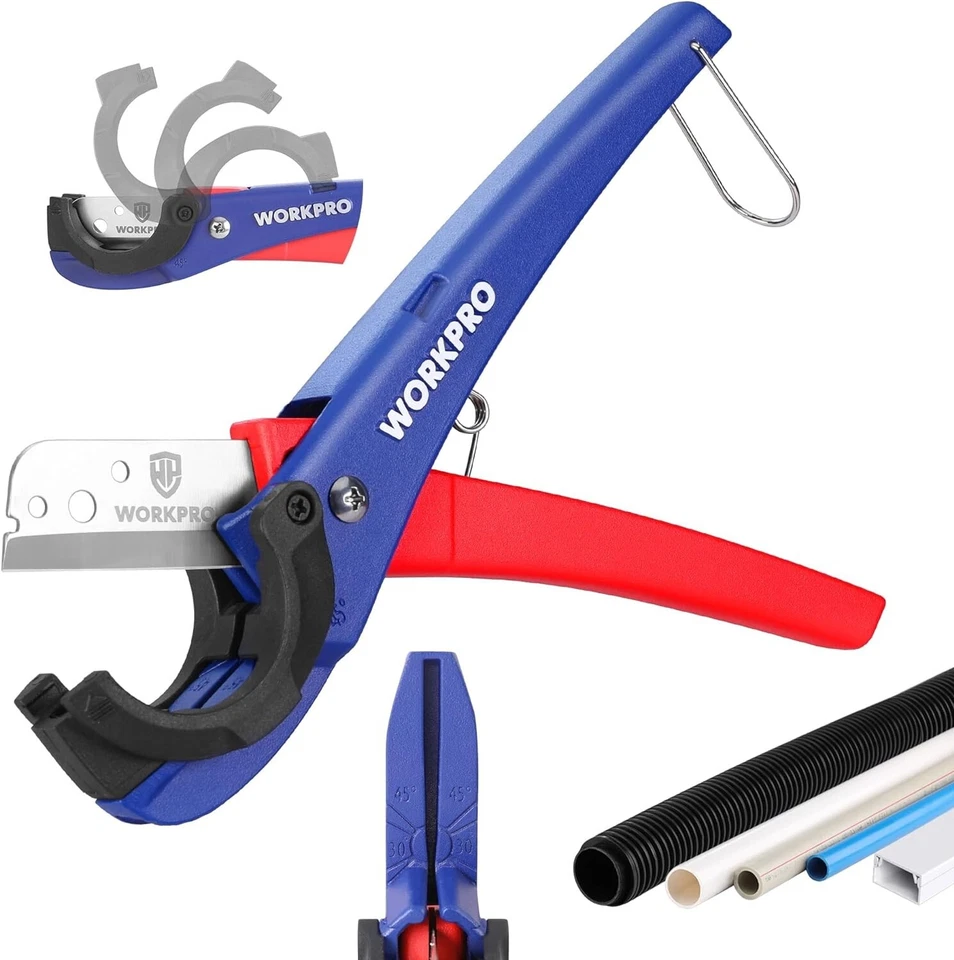 WORKPRO PEX Pipe Cutter with Sharp 7Cr17MoV Blades Hose Cutter with 1/8"-1-5/8" - Image 1 of 4