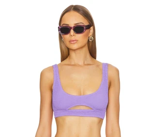 BOUND BY BOND-EYE SASHA CUTOUT BIKINI TOP LAVENDER ONE SIZE - Picture 1 of 7