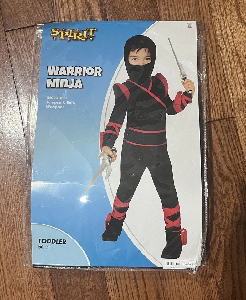 Warrior Ninja Toddler 2T Red w/ Hood &Mask - Image 1 of 1