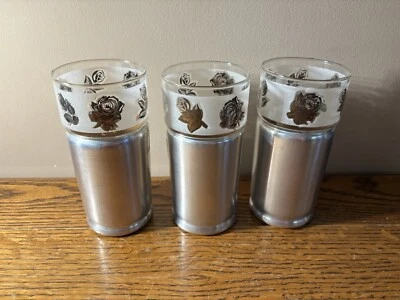 Juego de 3 vasos forjados de corcho de aluminio forjado Everlast de colección con insertos de vidrio, rosa Foto 1 de 4