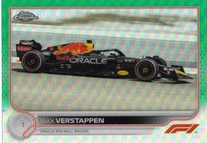 2022 Topps Chrome Formula 1 F1 Cars Green Refractor 59/99 Max Verstappen #109 - Picture 1 of 7