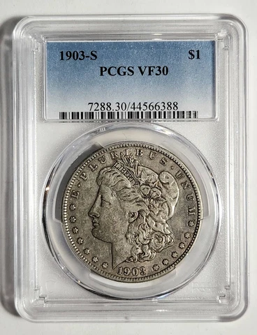 1903 S Morgan Silver Dollar PCGS VF-30 Cover