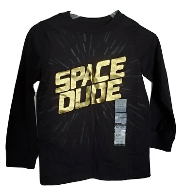 Carter's Boys Shirt Size 5 Long Sleeve Black Color - Image 1 of 4