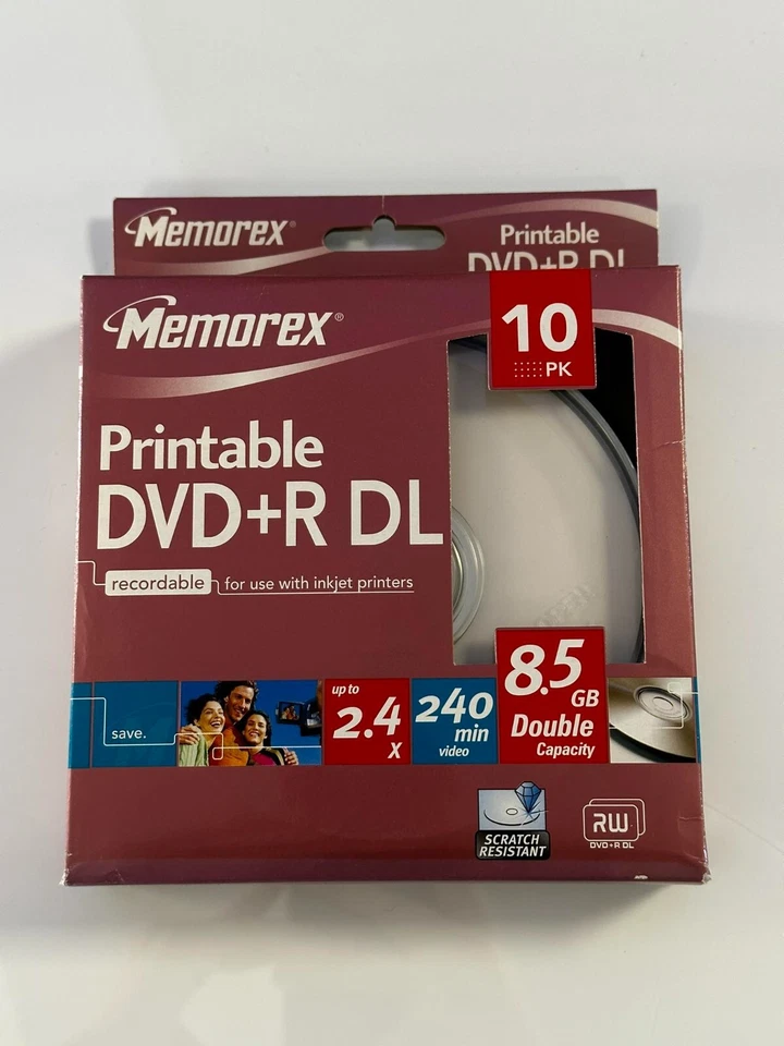 MEMOREX PRINTABLE DVD+R DL (10PACK) - Image 1 of 1