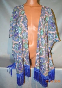 IMPRESIONANTE Victorias Secret Playa SEXY FLECOS Playa Cubrimiento Encogimiento Kimono Nuevo con Etiquetas XS S - Imagen 1 de 2
