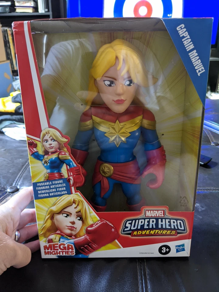 Figura Hasbro Playskool Mega Mighties Capitán Marvel Superhéroe Aventuras Foto 1 de 1
