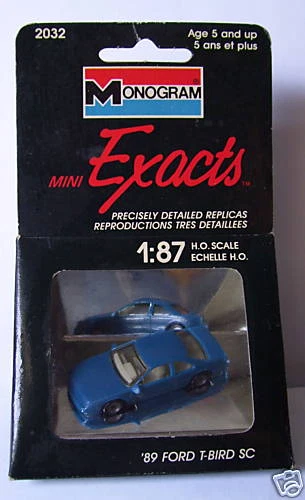 Micro Esatti Monogram Ho 1/87 Ford Thunderbird Blu #2032 In Scatola - Immagine 1 di 1