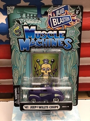 Muscle Machines 1/64  41 Jeep Willys Coupe Purple Suede BLVD BLASTERS - Image 1 of 3