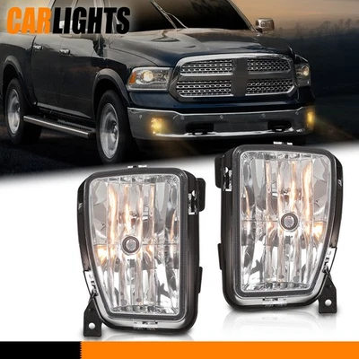 Bumper Fog Lights Left & Right For Dodge Ram 1500 2013 2014 2015 2016 2017 2018 - Изображение 1 из 4