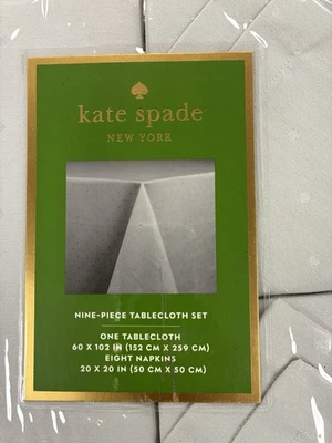 Juego de 9 servilletas gris Kate Spade New York Larabee Dot 60"x102" y 8 Foto 1 de 4