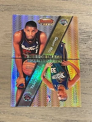 1996-97 Bowman’s Best Mirror Image Refractors Hill McGrady Garnett Rahim #MI5 - Image 1 of 2