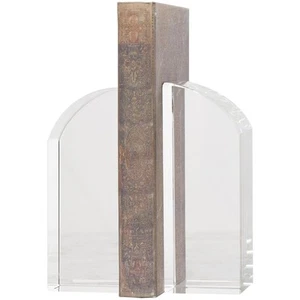 Crystal Geometric Decorative Bookends Arched Non Skid Bookends, Set of 2 Offi... - Picture 1 of 4