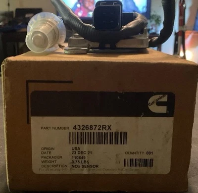 NOx Nitrogen Oxide Sensor Upstream 4326872 4326872RX For Cummins Engine GEN SNS - Image 1 of 3