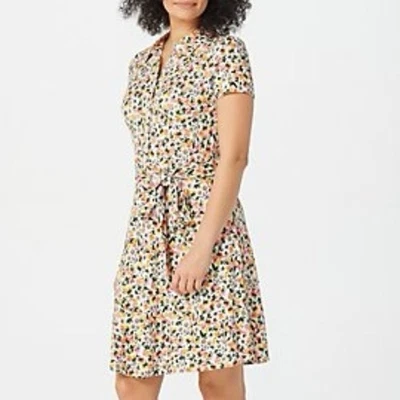 Vestido Camisa Isaac Mizrahi Ditsy Floral Calce y Acampanado XL Extra Grande Foto 1 de 3