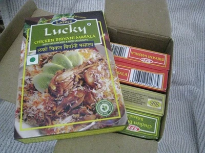 Lazeez Lucky masale 5 件组合 Biryani MASALA 1.76 盎司/ea。 PAST FRESH 03/2025 — 第 1/3 张图片
