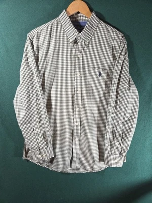 U.S. Polo Assn. Men's Classic Green Plaid Button-Down Cotton Shirt Size L - Image 1 of 4