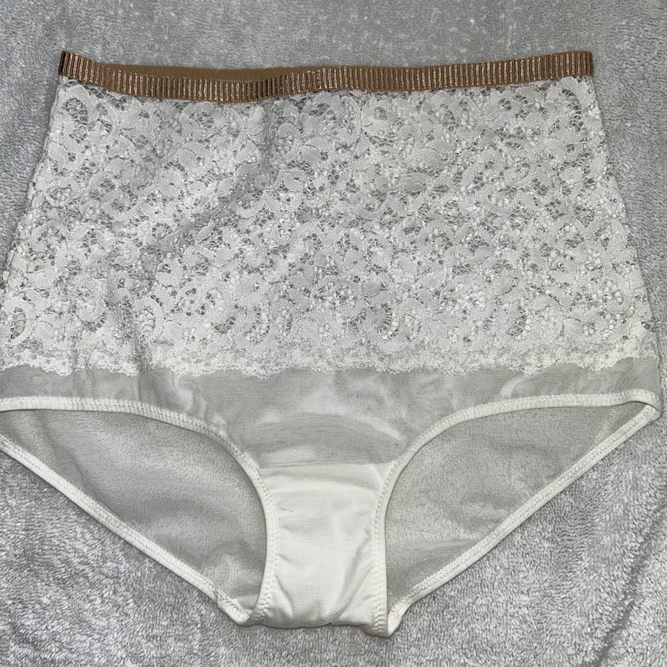 Nuevo Cosabella Bikini Cintura Alta Encaje Bragas Talla Pequeña Marfil Foto 1 de 4