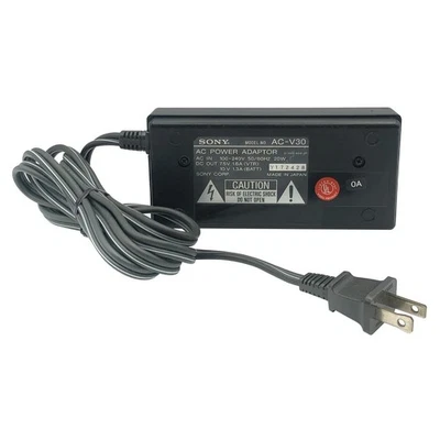 Adaptador de corriente alterna original Sony 12W cargador de batería AC-V30 7,5 V 1,6 A probado raro Foto 1 de 4