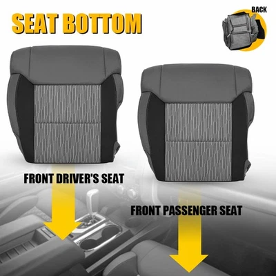 For 2014 2015 2016 2017 2018 Toyota Tundra Driver Bottom Cloth Cover Black& Gray - Image 1 of 4