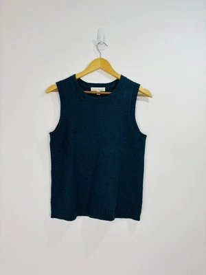 Seasalt Sweater Vest Women Size 10 Teal Sleeveless Jumper Merino Wool East View - Image 1 of 4