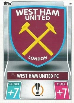 Club Badge 2021-22 Topps Match Attax Champions League - #100 - West Ham United - Image 1 of 2