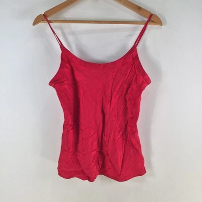 Lotus womens cami tank top singlet size M aus 10 silk red sleeveless satin121942 - image 1 of 4