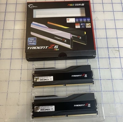 G.SKILL Trident Z5 RGB 64GB (2x32GB) DDR5-6400 RAM (F5-6400J3239G32GX2-TZ5RK) - Image 1 of 4