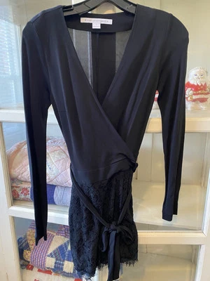 Mameluco envolvente de encaje Diane Von Furstenburg talla 0 excelente estado Foto 1 de 4