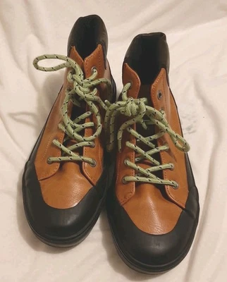 Botas antiguas de cuero sintético marrón marino para todo clima talla 3Y  Foto 1 de 4