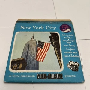 1950's New York City USA VIEW-MASTER 3 Reels & Sleeves, A-653 - Picture 1 of 10