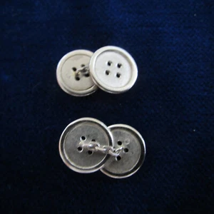 1 Paar Platin 950 Manschettenknöpfe - Brautgeschenk - - Bild 1 von 4