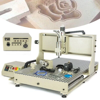 4轴6090数控路由器雕刻机VFD金属木材渴望铣床1500W USB — 第 1/4 张图片