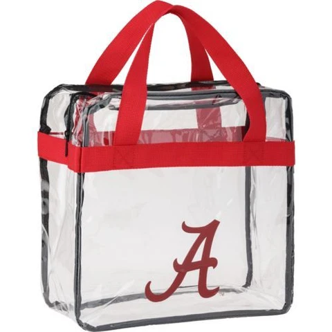 NCAA Clear Messenger Tote Bag Purse- See Through For Football Stadium Cover