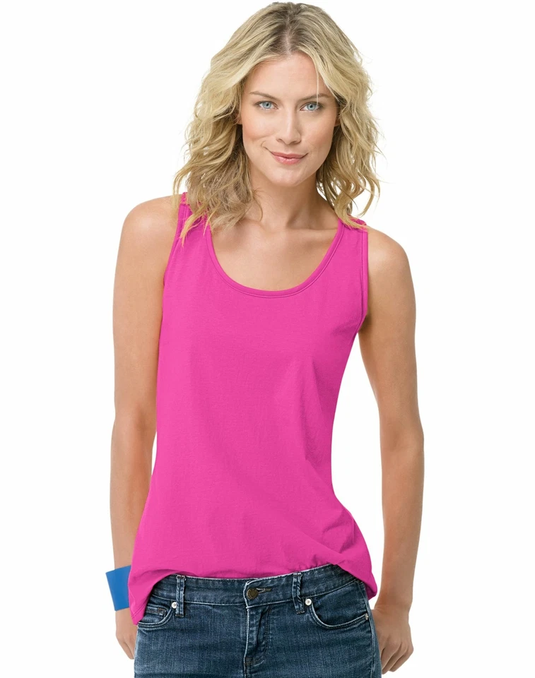 Camiseta sin mangas Hanes Live Love Color cuello redondo para mujer Foto 1 de 1