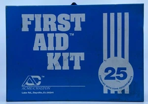 Vintage Collectible Acme Chaston Metal Box First Aid Kit Original NOT COMPLETE - Picture 1 of 8