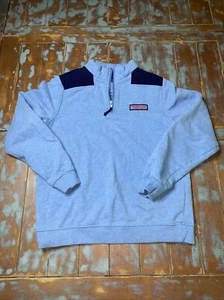 Vineyard Vines Boys Shirt Pullover Label Patch Blue Cotton XL (18) - Picture 1 of 6