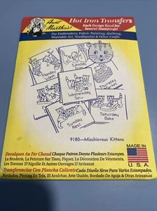 Aunt Marthas 9180-Mischievous Kittens Embroidery Transfer Pattern - Picture 1 of 2