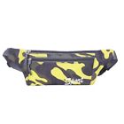 Large Capacity Camo Waist Bag Tissue Paper Storag Headphone Hole Running Bag