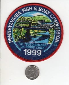 Parche Susquehanna 1999 de la Comisión de Pesca y Barcos de Pensilvania - parche de ciervo Michigan - Imagen 1 de 1