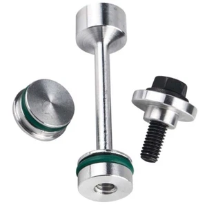 GM LS Billet Aluminum Oil Diverter Barbell Tube Hold Down Front Gallery Plug Kit - Picture 1 of 11