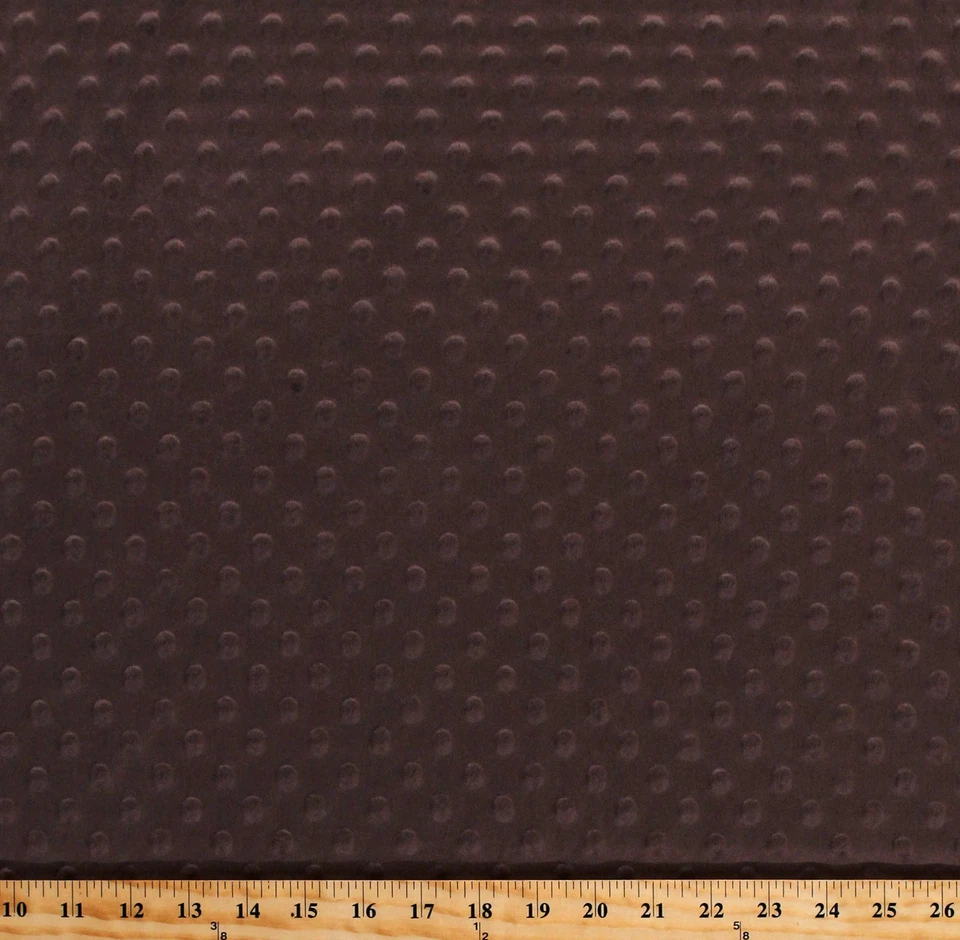 Valboa Plush Brown Raised Dot Cuddle Feel Micro Plush Fabric by the Yard A351.03 - Image 1 of 1