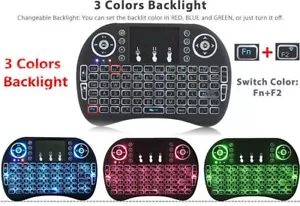 Mini 3 Backlit i8 2.4GHz Wireless Keyboard for Respberry LG TV Box Android PC - Picture 1 of 7