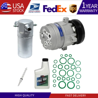 Kit de compresor de aire acondicionado, secadores, sello, tubo Orif y aceites para Chevrolet S10, GMC S10 Foto 1 de 4