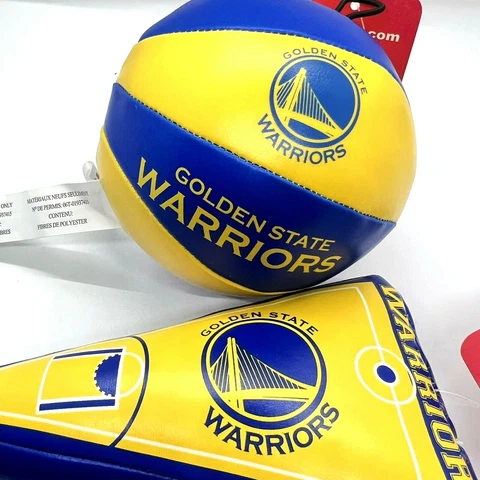 Golden State Warriors Mini Pennant Flag & Basketball Plush NBA Cover