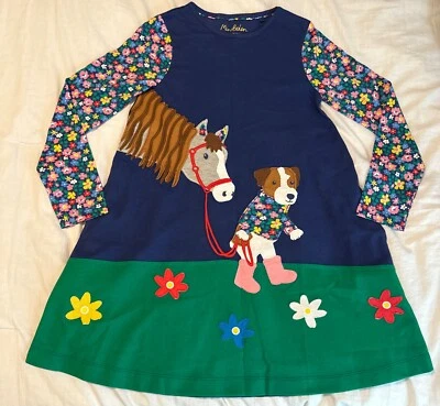 Mini Vestido Boden Brote en Botas Caballo Líder Niñas Caballo Perro Usado en Excelente Condición Talla 8/9 Foto 1 de 4