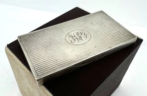 Antike massive Silber Schatulle • 950 fein • Birmingham 1896 • A&J Zimmermann • 4x8cm - Bild 1 von 9