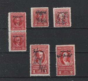 U.S. REVENUE STAMPS REDS 1945 OVERPRINT USED FINE - Picture 1 of 1
